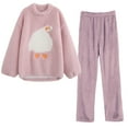 thumbnail image 3 of WCJM Outfits for Women 2026 Women's Winter Coral Fleece Pajama Set Thickened Flannel Fabric for Maximum Warmth Soft Cozy Loungewear Sleepwear for Cold Nights Two-Piece Set Women Pajama Sets, 3 of 3