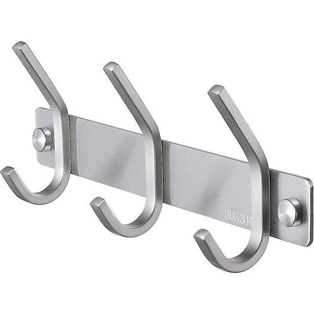 Gancho para Toallas de Baño MACHAO SUS304 Almacenamiento Montado en la Pared Negro Mate 3 Ganchos