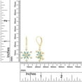 thumbnail image 4 of Marquise Cut Simulated Aquamarine & Round White Cubic Zirconia Snowflake Leverback Drop Dangle Earrings In 14k Yellow Gold Over Sterling Silver For Womens Her, 4 of 5