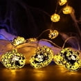 thumbnail image 2 of Halloween String Light 9.8FT 20LED Battery Powered Pumpkin String Light with 2 Modes Autumn Halloween String Lamp Party Decoration for Garden Yard, 2 of 10