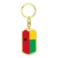 thumbnail image 4 of Guineabissau Flag Keychain Dog Tag Stainless Steel or 18k Gold, 4 of 16