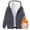 Gray, variant on Winter Hoodies for Women Zip Up Hooded Long Sleeve Casual Comfy Loose Warm Soft Jacket Coat S
