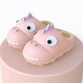 thumbnail image 2 of XXWXYD Dinosaur Slippers for Kids Winter 𝖢ozy House Shoes - Soft Plush Non-Slip Sole Boys Girls Toddler Indoor Outdoor Comfortable Footwear, 2 of 7