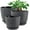 Black Speckles, variant on 12/10/9 Large Modern Plant Pots, Plastic Planters with Drainage Holes and Saucers for Indoor Outdoor Plants Flowers, Black