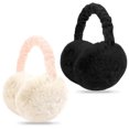 thumbnail image 1 of Oficial de protección de oídos para mujer Calentador de oídos de felpa de invierno Orejeras cálidas Protector de oído ajustable para exteriores Orejeras unisex de Navidad plegables, 1 of 5