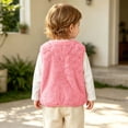 thumbnail image 3 of Toddler Girls Boys Sherpa Fleece Vest Lightweight Fall Winter Warm Sleeveless Outerwear Jacket with Pockets Fuzzy Cute Bear Jackets 3M-3T, 3 of 8