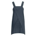 thumbnail image 4 of Women Linen Pinafore Square Apron Garden Work Pinafore Dress, 4 of 4
