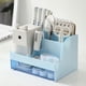 thumbnail image 2 of Organizador Multifuncional de escritorio HappyWare para Oficina Escuela Hogar Cosmeticos azul, 2 of 3