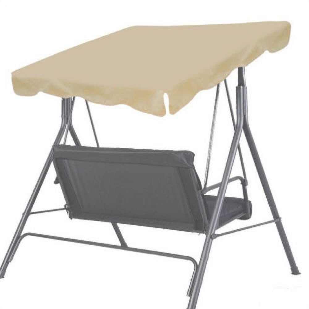 Sunrise 77"x43" Outdoor Patio Swing Canopy Replacement Cover, Beige (Cover Only, Frame not Included)