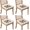 Brown Flowers Pattern, variant on Bear Family with Forest and Birds Seat Covers for Dining Room Chairs Set Of 4,Stretch Printed Washable Chair Seat Cover with Elastic Ties and Button,Removable Waterproof Couch Cushion Covers