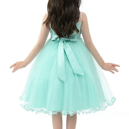 

PEASKJP Sun Dresses Girls Summer Casual Children Girls Summer Bowknot Chiffon Floal Printed Short Sleeve Elegent Dress Pink 3-4 Years