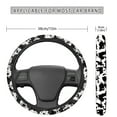 thumbnail image 3 of Renewold Black Cow Print Auto Car Steering Wheel Cover Universal 15 inch Anti-Slip Wheel Protector for Women Men, 3 of 6