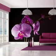 Tiptophomedecor Floral Wallpaper Wall Mural - Stylish Orchis