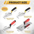 thumbnail image 5 of 4 PCS Masonry Hand Tool Set, 6" Grouting Trowel, A 6", 11" X 4" Flat Trowel with A Soft , and A 4.92" X 1.97" Trowel, 5 of 5