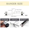 thumbnail image 2 of ZYENRY 20 Pcs Pant Hangers with Clips, 11.8Inch Skirt Hangers with Non-Slip Adjustable Clips, Stainless Steel Hanger with Clip, 360° Rotatable Ultra Thin Coat Trousers Pants Hangers for Space Saving, 2 of 7