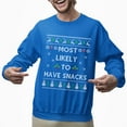 thumbnail image 2 of Funny Christmas Sweatshirt, Most Likely To Have Snacks Ugly Christmas Sweater, Text Xmas Sweater, 2 of 5