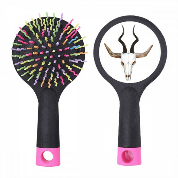 combination b horn cattle Salon Detangling Hair Brush Cushion Base