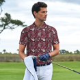 thumbnail image 4 of Salouo Daisies Flowers for Men's Short Sleeve Polo Shirts,Polo Shirts for Men Performance Short Sleeve Golf Shirt Athletic Casual Collared T-Shirt-XX-Large, 4 of 8