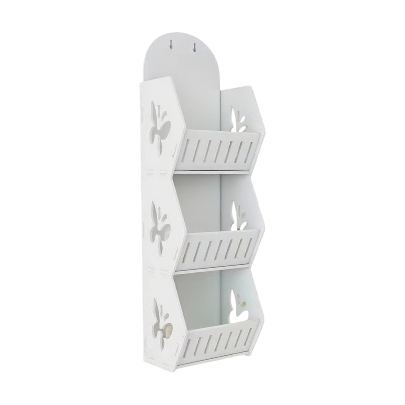 Cadorn 1PCS No Drill Bathroom Shelf,Adhesive Wall Mounted Organizer with Butterfly Design,Space Saving Storage Rack for Living Room Kitchen Bathroom Shower Organization