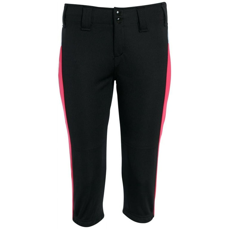 Augusta XL Ladies Comet Softball Pant Black Power Pink White 1340