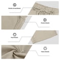 thumbnail image 7 of VBTAPA Mens 2 Piece Cotton Linen Outfits Summer Beach Matching Sets Short Sleeve Button Down Shirts and Shorts Set with Pockets Khaki XL, 7 of 7