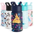 thumbnail image 2 of Botella de agua Simple Modern con diseño de princesa Disney para niños con pajita, 2 of 8
