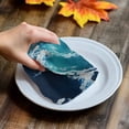 thumbnail image 4 of Blue Teal Coastal Kitchen Towel Dish Cloths Set of 1, Microfiber Soft Kitchen Hand Towels, Sea Nautical Ocean Summer Beach Absorbent Quick Drying Dishcloths 18 x 28 Inches, 4 of 8