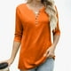 thumbnail image 5 of Sudadera,Camiseta raglán con cuello en V para mujer, manga 3/4, blusa informal de cuello redondo para estar en casa, sopatenor, 5 of 9