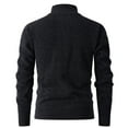 thumbnail image 6 of Men's Cardigan Sweater Long Sleeve Stand Collar Full Zip Knitted Outerwear with Pockets Dark Gray M, 6 of 6