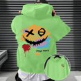 thumbnail image 2 of cui Clearance,Men's Graphic Printed Oversized Hoodies Loose Fit Long Sleeve Hooded Sweatshirt Black Casual Fashion Pullover Green L, 2 of 5