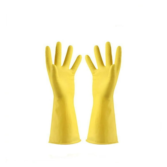 ZZkhGO Thickened Rubber Cleaning Gloves, Household Dishwashing Gloves, Puncture Resistant Gloves for Kitchen Bathroom