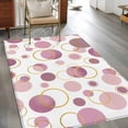 thumbnail image 2 of Pin Polka Dots Area Rugs 3'x5', Washable Small Throw Rugs for Living Room Bedroom, Modern Abstract Art Indoor Outdoor Rug Non-Slip Low Pile Carpet Runner Reversible Floor Mats, 2 of 8