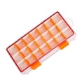 thumbnail image 4 of Caja de aparejos de pesca, organizador de joyas portátiles impermeables por el recipiente 21 compartimentos para pesca de hielo de agua salada de agua Naranja, 4 of 8