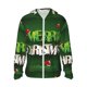thumbnail image 1 of Balery Merry Christmas Sudadera ligera de manga larga con capucha y protección solar UPF 50+ para hombre y mujer, ideal para pesca y running-XX-Large, 1 of 7
