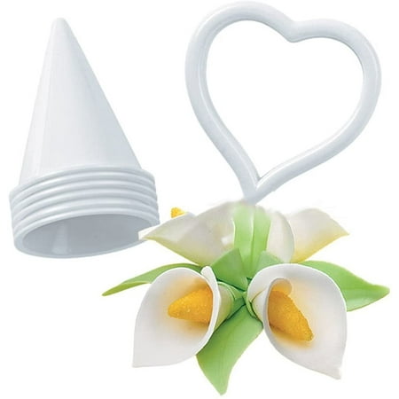 

Cake Flower Making Kit Gumpaste Flowers & The Easiest Calla Lily Former Cutter Sugarcraft Decorating Set of 7 7PCS pinshui