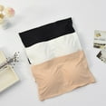 thumbnail image 2 of TUIBELYN Breathable Strapless Bandeau Bra Paded Removable Seamless Stretch Bandeau Tube Bra for Women Girls (Skin-color), 2 of 6