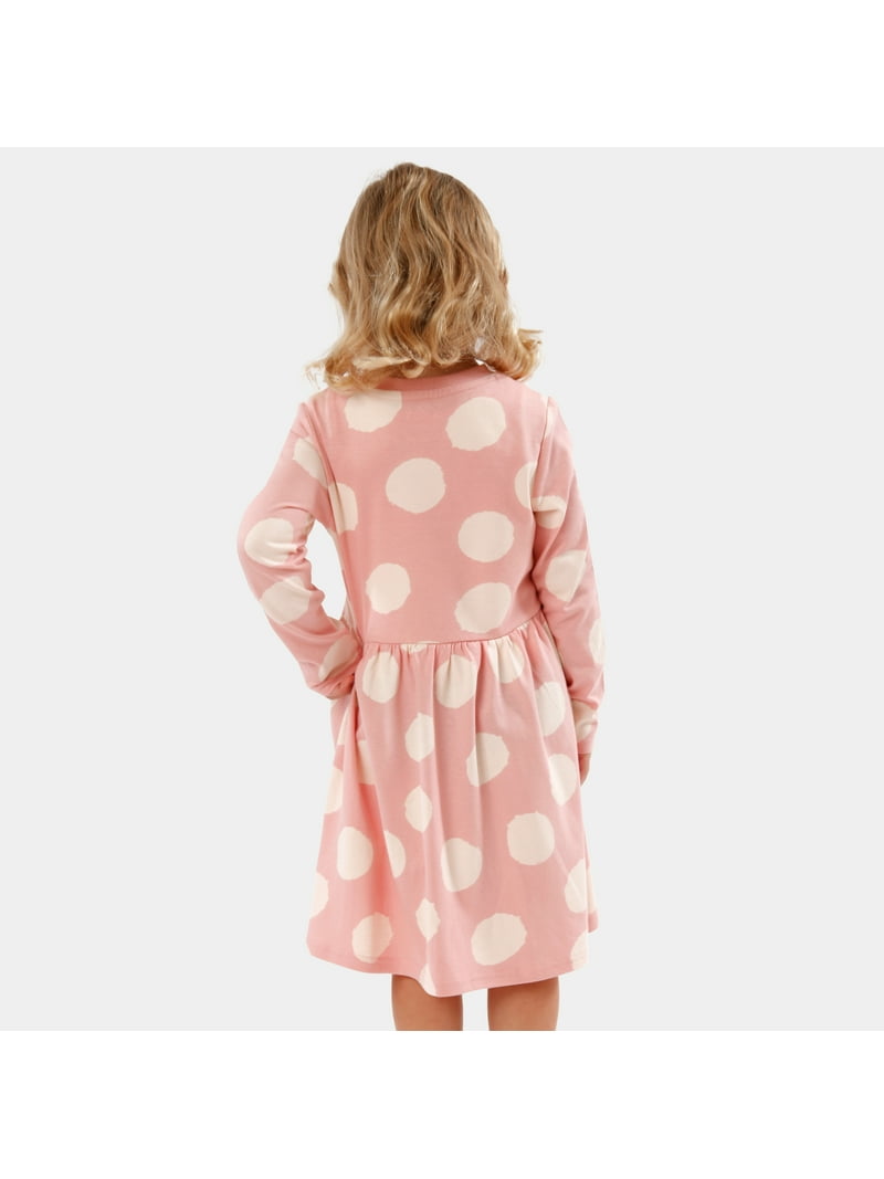 Character Pink Girls 100% Cotton Bingo Polka Dot Dress 152years