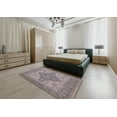 thumbnail image 5 of Ahgly Company Machine Washable Indoor Square Industrial Modern Mauve Taupe Purple Area Rugs, 8' Square, 5 of 7