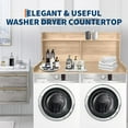 thumbnail image 6 of 2 Tier Washer Dryer Countertop with Shelf, 54x27.5 Inch Waterproof Wood Laundry Room Topper, Large Washer and Dryer Topper with Storage for Laundry Organization, Wood Color, 6 of 7