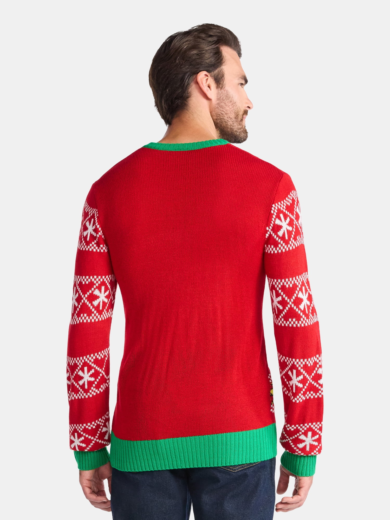 Peanuts Snoopy Men's and Big Men's Holiday Sweater Ugly Sweater, Sizes S-2XL