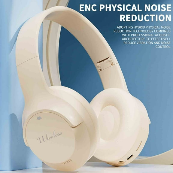 YZEGDCH Clearance,Headphones ,Wireless Bluetooth Over Ear Headphones Casual Listening Active Noise Cancellation On-Ear Headphones Kids Headphones for Smartphone Tablet Computer