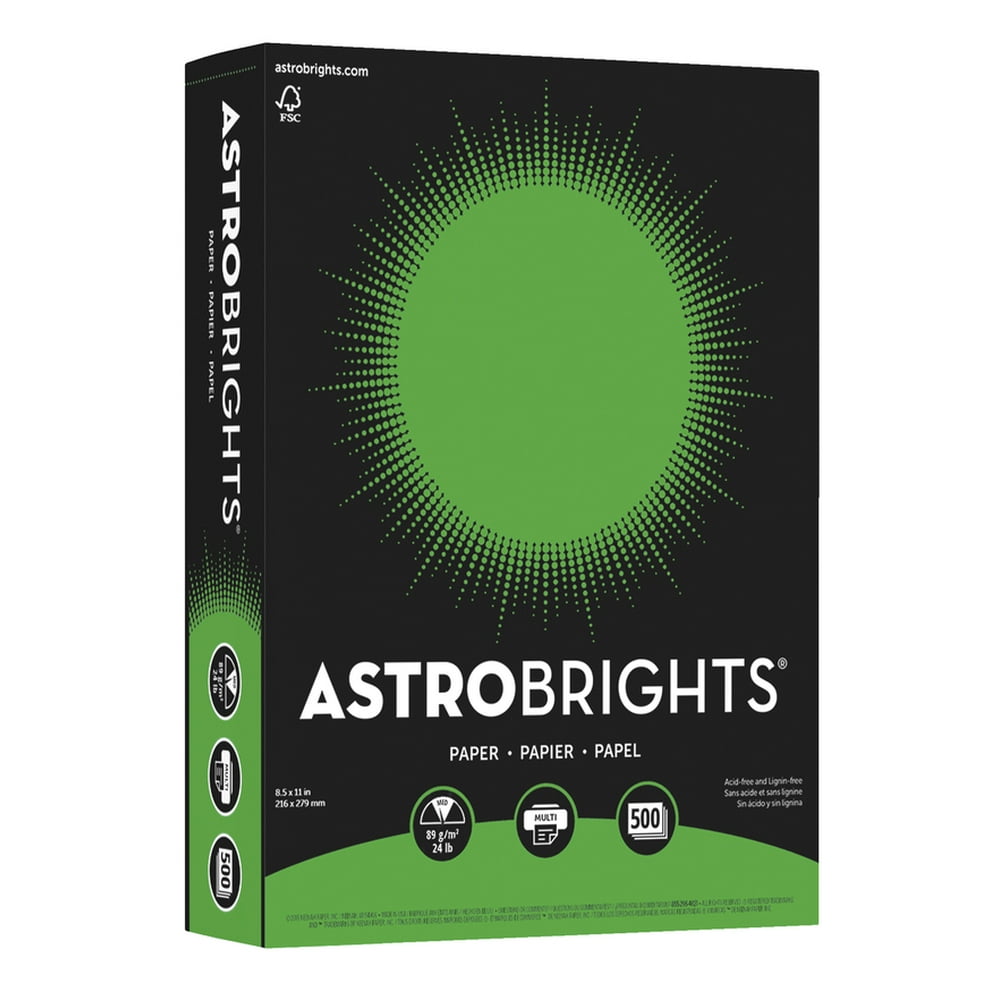 Astrobrights Premium Color Paper, 81/2 x 11 Inches, Gamma Green, 500