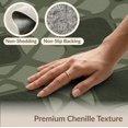 thumbnail image 6 of ODIKA 6'x9' Olive Green Geometric Diamond Medallion Washable Area Rug Interlocking Quatrefoil Pattern Contemporary for Dining Room, Under Table, Office Décor, Non-Slip Chair-Friendly, 6 of 7