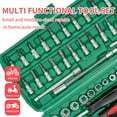 thumbnail image 3 of 53PCS Socket Wrench Set, 1/4 Inch Ratcheting Wrench Set And Extension Bar Gimbal Slide Bar Extension Sockets, Set For Automotive Repair And Home Use., 3 of 5