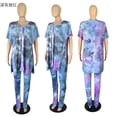 thumbnail image 3 of 2 Piece Outfit For Women Long Sleeve Tunic Top Gradient Workout Sets, 3 of 4