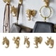 thumbnail image 4 of Colgador de ganchos de pared de resina de animales Monstrate oro cabra HA000948-02B, 4 of 6