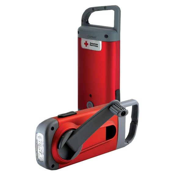 Linterna Manivela American Red Cross Roja con Cargador de Smartphone