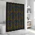 thumbnail image 6 of Vintage Navy Blue Roses Shower Curtain, Waterproof Shower Curtains for Bathroom, Abstract Art Floral Green Leaves Washable Fabric Bathtub Curtain Set Bath Decor with 12 Hooks 72"x78", 6 of 8