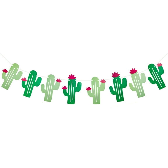 Raindrops  3 Set Cinco De Mayo Cactus Banner Paper Party Shaped