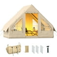 thumbnail image 3 of Outsunny Inflatable Camping Tent with Hand Pump, Easy Setup, 4 Season Blow Up Tent, with Mesh Windows and Doors, 3 of 10